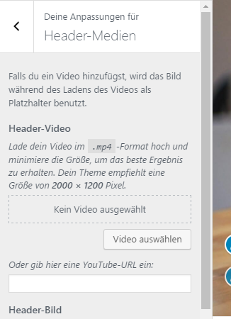Header-Medien Menü