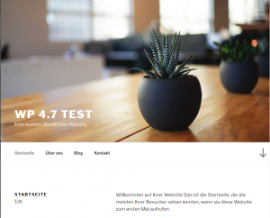 Neues Standardtheme Twenty Seventeen